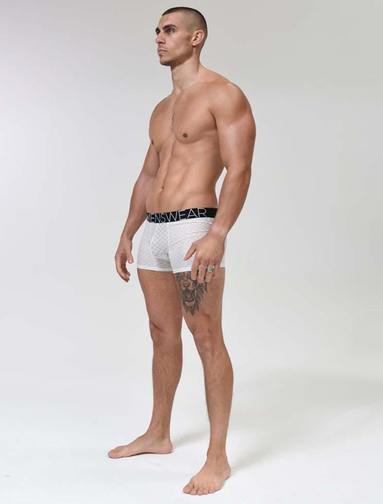All Over Lace Boxers - White