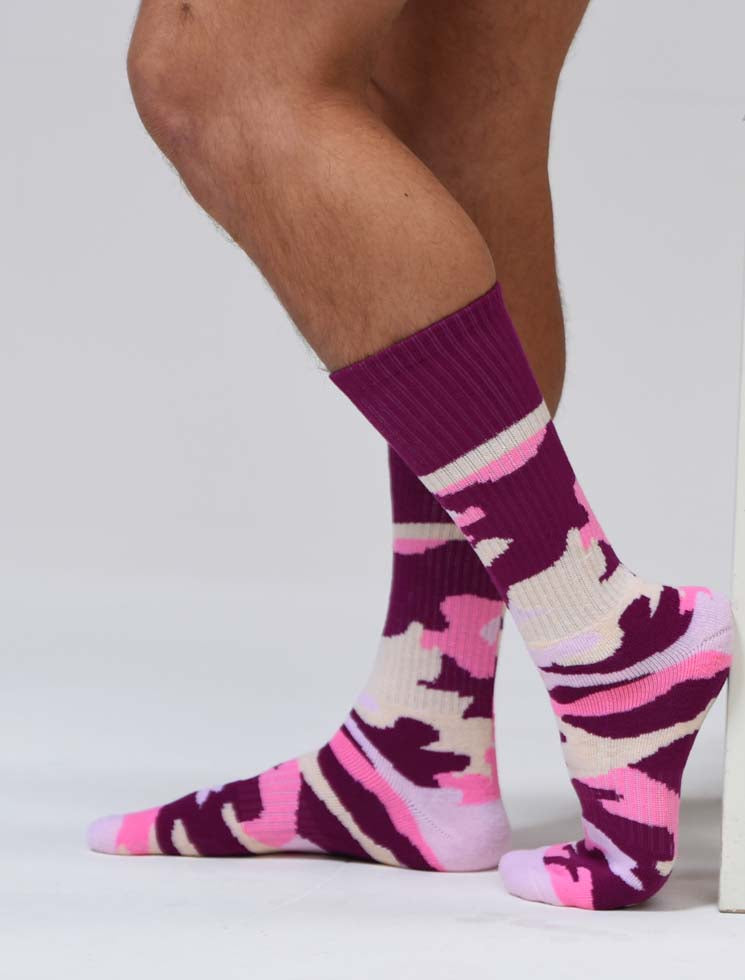 Box Sports Socks - Pink Camo