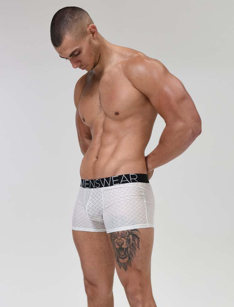 All Over Lace Boxers - White