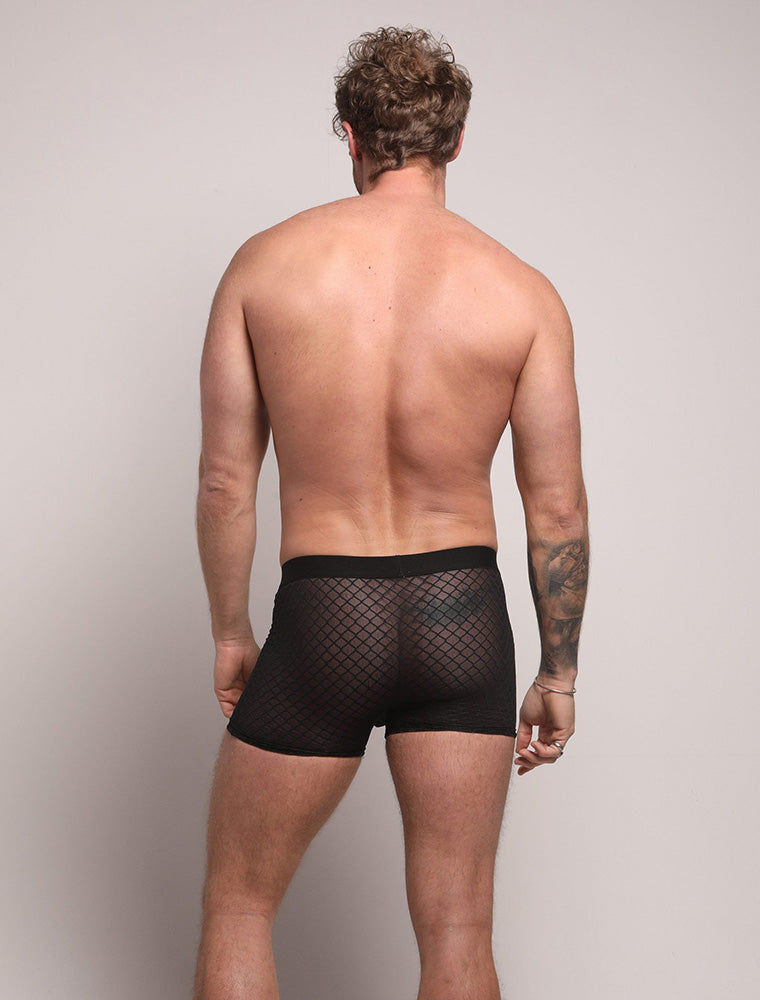 All Over Lace Boxers - Black