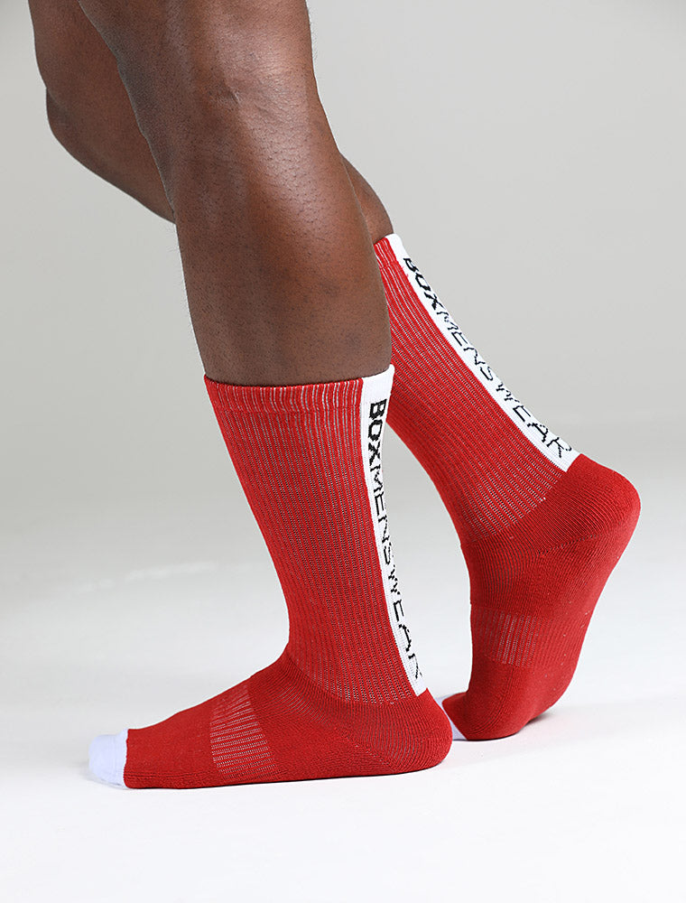 Reverse Red Strip Lux Sports Sock