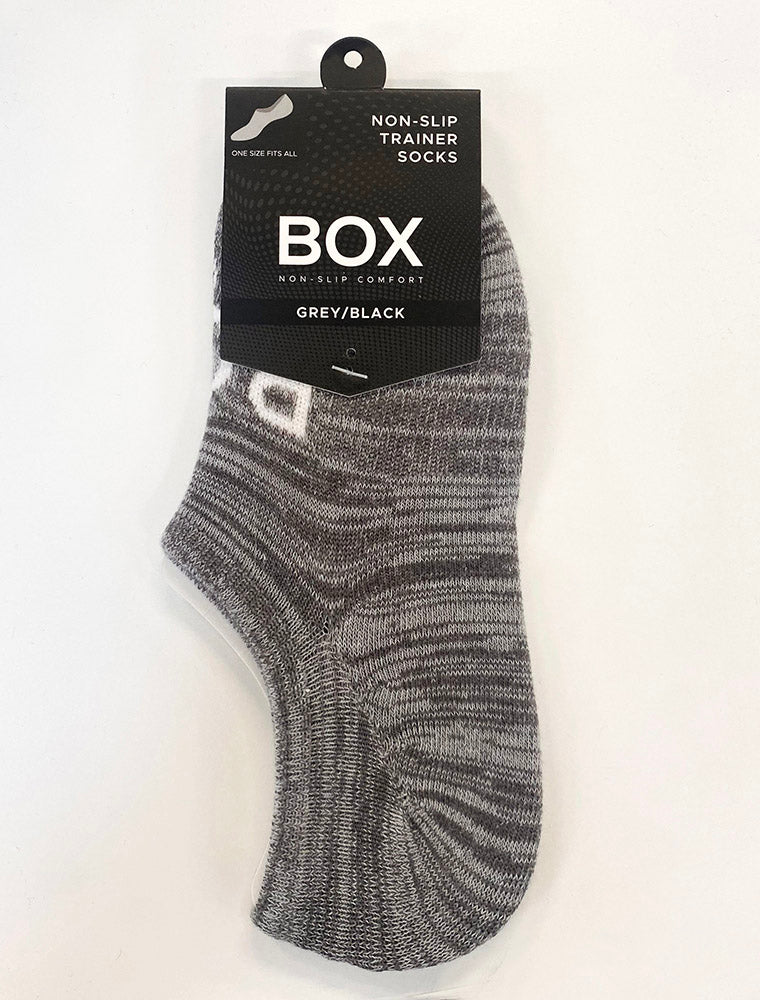 Non-Slip Trainer Socks: Dark Grey