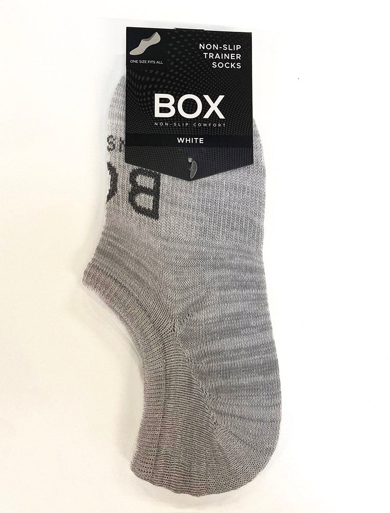 Non-Slip Trainer Socks: Light Grey
