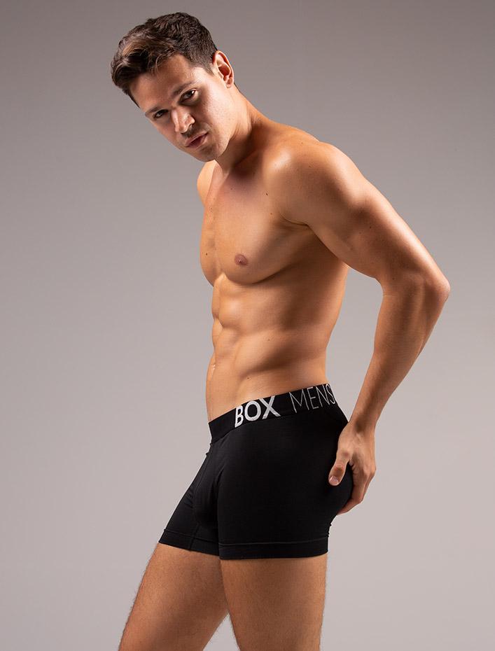 Andrea Moscon Black King Fit Boxers Side View 