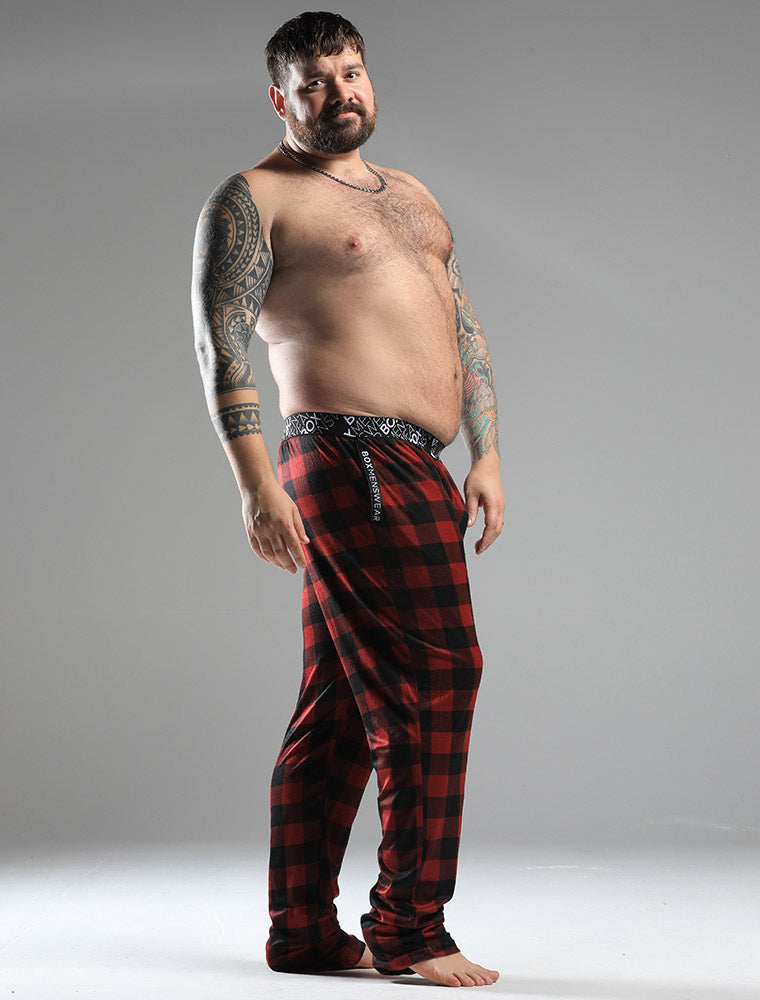 Mens Pyjama Pants - Lumberjack Red