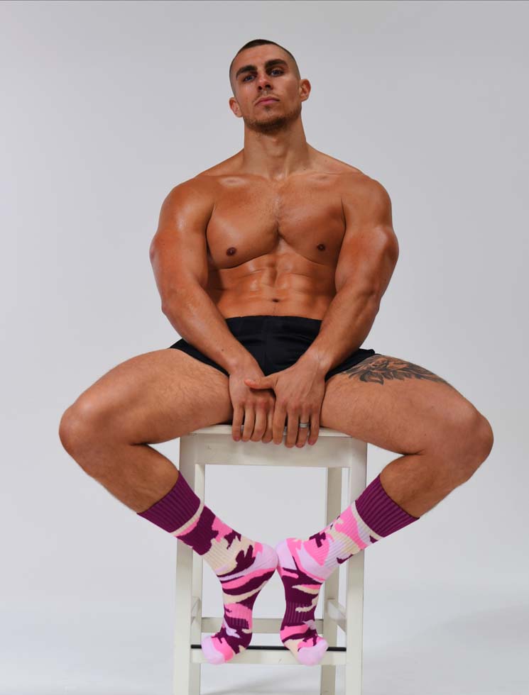 Box Sports Socks - Pink Camo